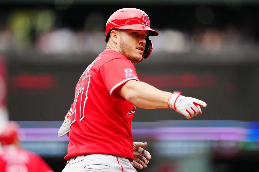 SEATTLE, WA - JUNE 19: Mike Trout #27 of the Los Angeles Angels rounds the bases after hitting a home run in the fourth inning during the game between the Los Angeles Angels and the Seattle Mariners at T-Mobile Park on Sunday, June 19, 2022 in Seattle, Washington