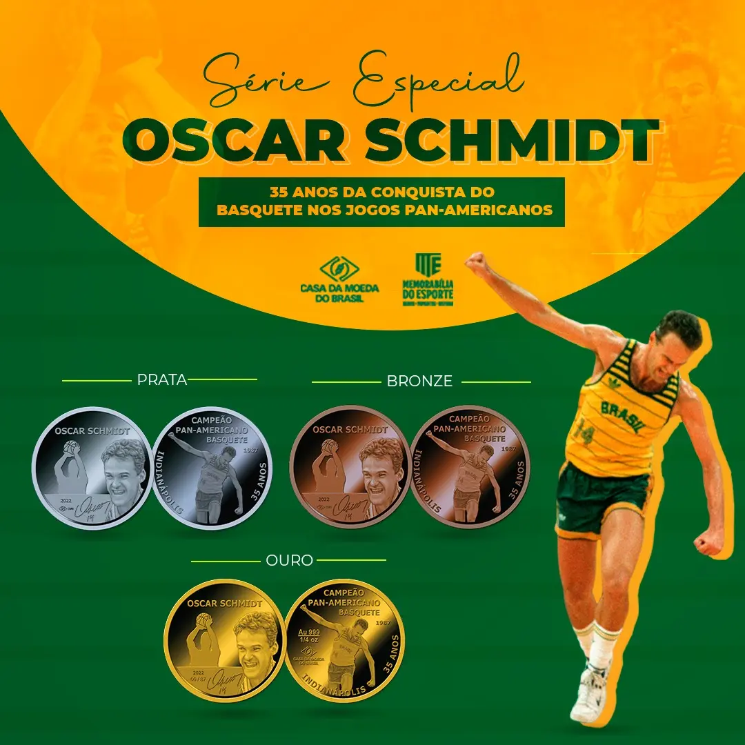 Oscar Schmidt recebe homenagem em comemoração aos 35 anos do ouro do Pan de 1987