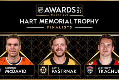 McDavid, Pastrnak e Tkachuk são finalistas do Hart Trophy em 2023