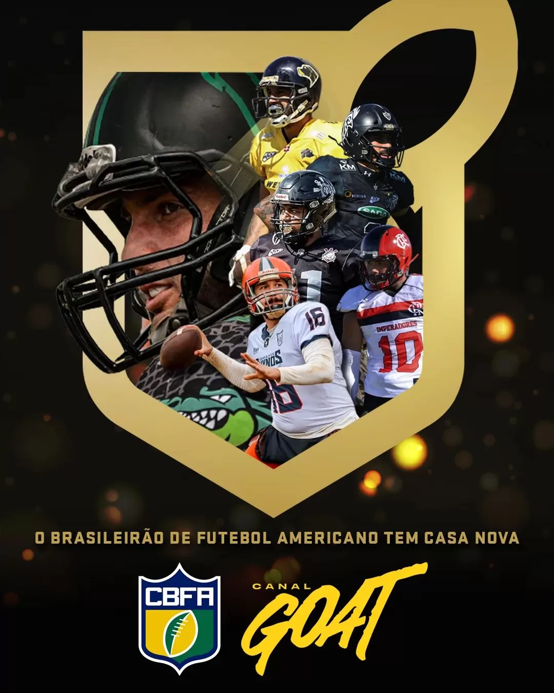 Canal GOAT anuncia parceria para exibir jogos do Campeonato Brasileiro de Futebol  Americano