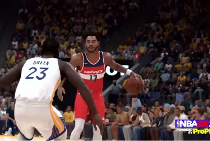 Trailer do NBA 2K24 mostra duelo entre Jordan Poole e Draymond Green em quadra - The Playoffs