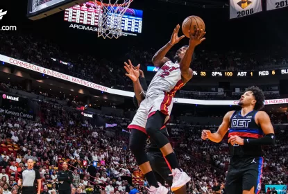 Em jogo apertado no final, Heat bate Pistons em casa - The Playoffs
