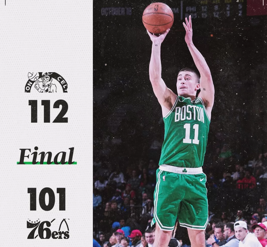 Com desfalques de peso dos dois lados, Celtics vencem 76ers novamente