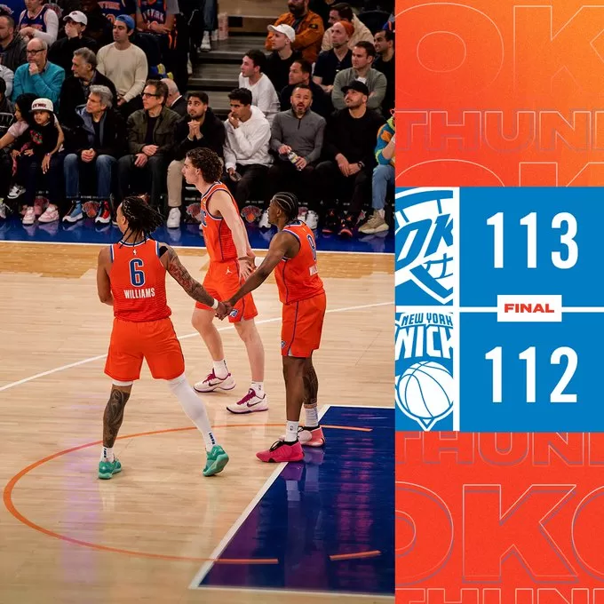 OKC vence Knicks