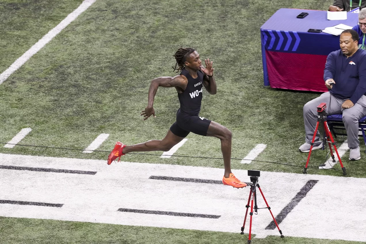 Xavier Worthy in the new 40 yard dash recordist at NFL Combine 2024