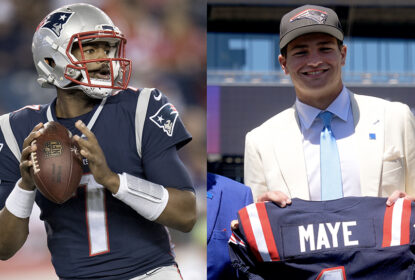 NFL - Jacoby Brissett diz estar animado para competir com Drake Maye pela vaga de QB1 dos Patriots - The Playoffs