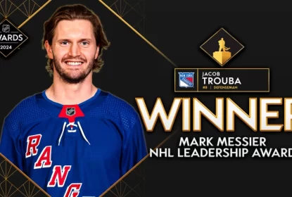 NHL - Jacob Trouba vence prêmio de Liderança do Ano da NHL - The Playoffs
